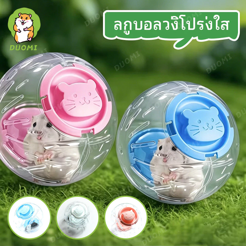 【สินค้าพร้อมส่ง + จัดส่งจากประเทศไทย】ของเล่นแฮมสเตอร์ ลูกบอลวิ่งใส ช่วยให้น้องออกกำลังกาย ลดความเครียด สำหรับสัตว์เลี้ยงตัวเล็ก