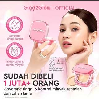 Glad2Glow Perfect Cover Cushion Foundation Waterproof Make Up Setting Concealer BB Cream