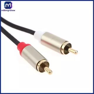 [ล้านgridnew] สายสัญญาณเสียง Type C เป็น RCA 2 ตัวแปลงสายไฟ RCA Aux สายเสียง USB C สําหรับแล็ปท็อปลําโพงโทรศัพท์มือถือเครื่องขยายเสียงเครื่องขยายถัก 1 เมตร WQL