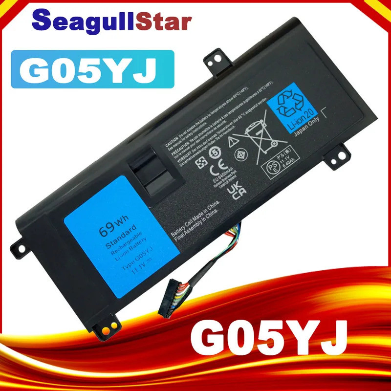G05YJ แบตเตอรี่แล็ปท็อปสําหรับ DELL Alienware 14 A14 M14X R3 R4 Series P39G Alienware 14D-1528 GO5YJ