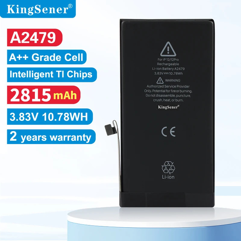 KingSener A2479 เปลี่ยนแบตเตอรี่สําหรับ iPhone 12 iPhone 12pro 3.83V 10.78WH 2815mAh พร้อมเครื่องมือ