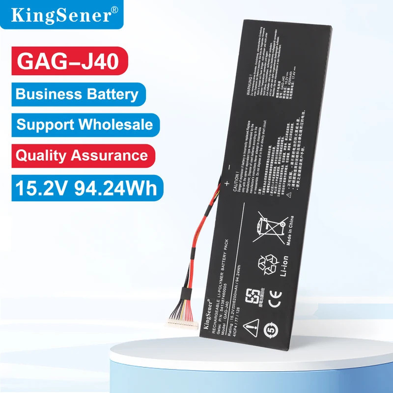 KingSener GAG-J40 แบตเตอรี่แล็ปท็อปสําหรับ Gigabyte Aorus X7 Dt V7 V8 V6 Aero 15 14 V7 14-W-CF2 15x 