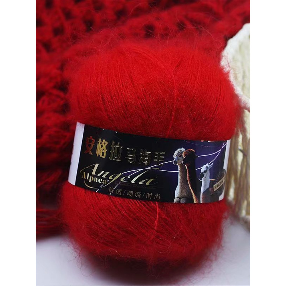 South African Super Young Mohair Wool ผ้าไหมถักมือ Mohair Hollow Super Soft นําเข้า Mohair กลุ่มด้าย