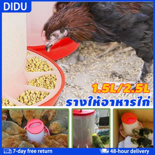 4/10L ถังให้อาหารไก่ ถังให้อาหารไก่อัตโนมัติ เครื่องให้อาหารไก่อัตโนมัติ ป้องกันไก่คุ้ยเขี่ย ประหยัดอาหาร รุ่นประหยัด