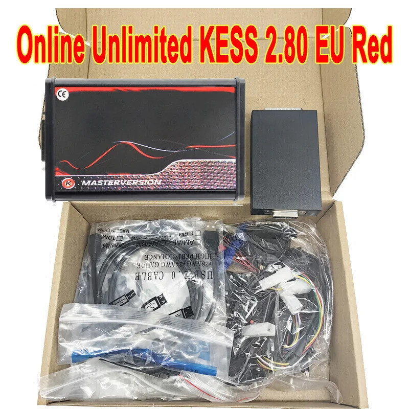 ที่ดีที่สุดออนไลน์ไม่จํากัดสําหรับ KESS 2.80 EU สีแดง V5.017 OBD2 V2 รถ ECU ชิป Tuning Kit 5.017 kes