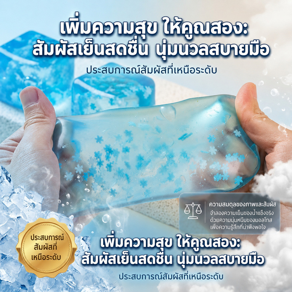 🏅TOP 1 SALE🔥ของเล่นบีบคลายเครียด/ก้อนน้ำแข็งSquishy คลายเครียด/ ยืดหยดได้ฟองน้ำช้า/ ไวต่อการสัมผัสลื่นมือนุ่มสุด/ กระตุ้นSensory Feedback ผ่อนคลายสมอง/ของเล่นคลายเครียดรูปทรงก้อนน้ำแข็ง สดชื่นรับฤดูร้อน ทำจากยางนุ่ม ยืดหยุ่นได้ บีบได้ ก้อนน้ำแข็งบีบได