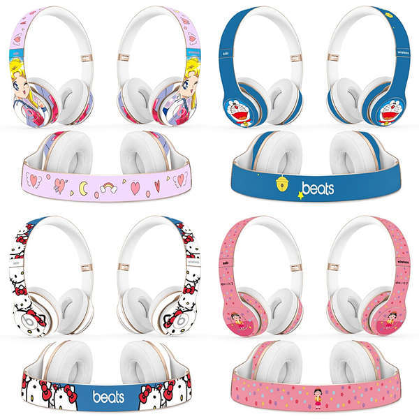 Beats Headphone Sticker solo3 solo2 Film Doraemon kitty Cat สาวสวย Maruko
