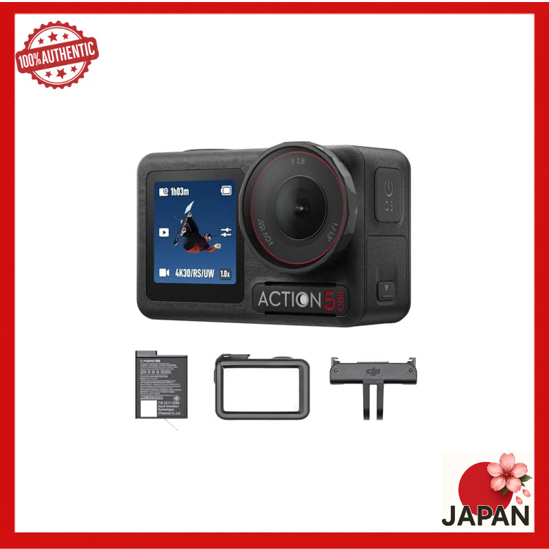 【 Exclusive】DJI Action Camera Osmo Action 5 Pro Essential Combo Compact with 1/1.3-inch Sensor, Wate