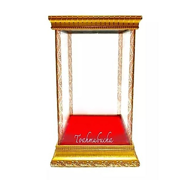ตู้กระจกใส่ไอไข่/พระยืน (พระสูง 15 นิ้ว) ขนาดภายนอก 18x18x42 ซม. ขนาดภายใน 15x15x38 ซม.