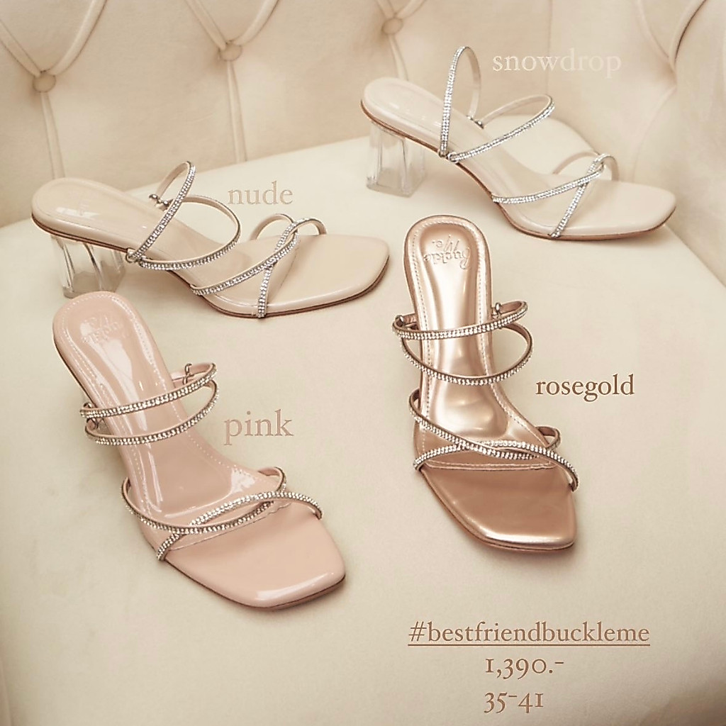 Buckle Me รองเท้าส้นสูงรัดส้น 3 นิ้ว Bestfriend (พร้อมส่ง)