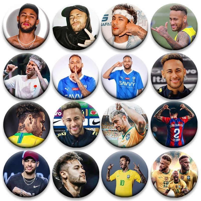 Football Star Nemal K Badge Valley Ring Pain Pack Cheer Valley Badge เข็มกลัด Valley Bar mm#足球球星内马尔K