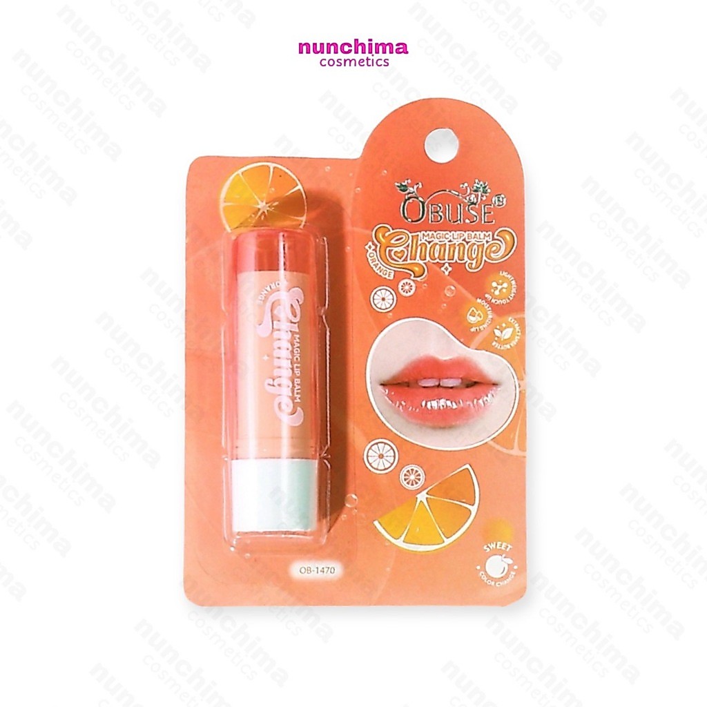 OB-1470 Obuse Change Magic Lip Balm โอบิวซ์ เชนจ์ เมจิก ลิป บาล์ม ลิปเปลี่ยนสี