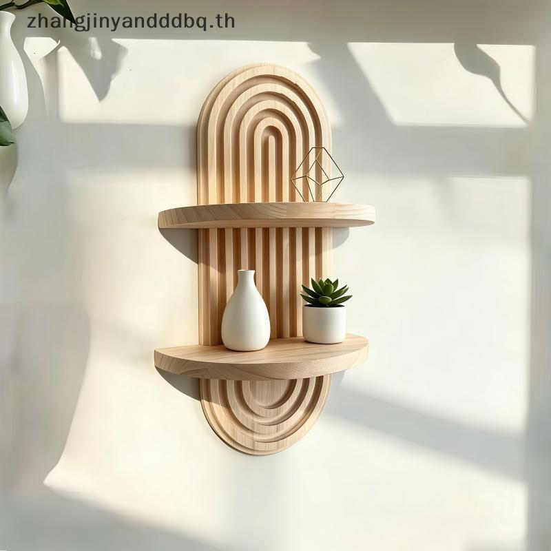 XXHZ ไม้ติดผนัง Double-layer Ra Boho สไตล์สําหรับห้องนอน Stylish Storage [TH]
