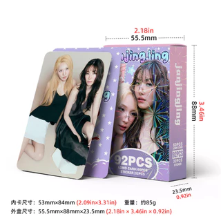 Thai JanJingJing Lomo Card Photocard โปสการ์ด 60 ชิ้นการ์ด + สติ๊กเกอร์ 32 ชิ้น