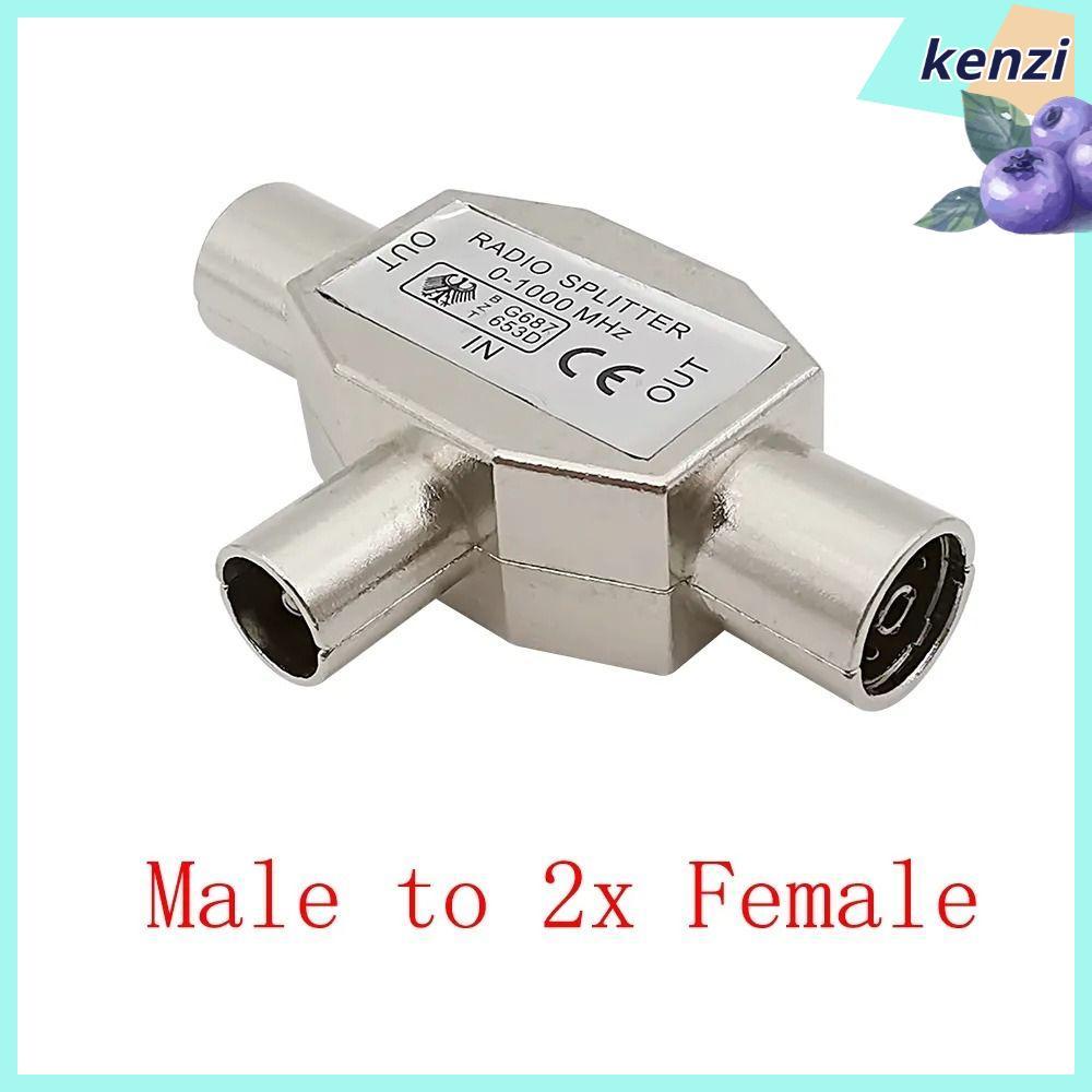 KENZI T/F ประเภทผู้จัดจําหน่ายเสาอากาศ, ปลั๊กแจ็ค TV Aerial Coaxial Connector, อะแดปเตอร์แยกเสาอากาศทีวีชายหญิง 2 ทางอะแดปเตอร์ TV/T ข้อต่อ Coaxial