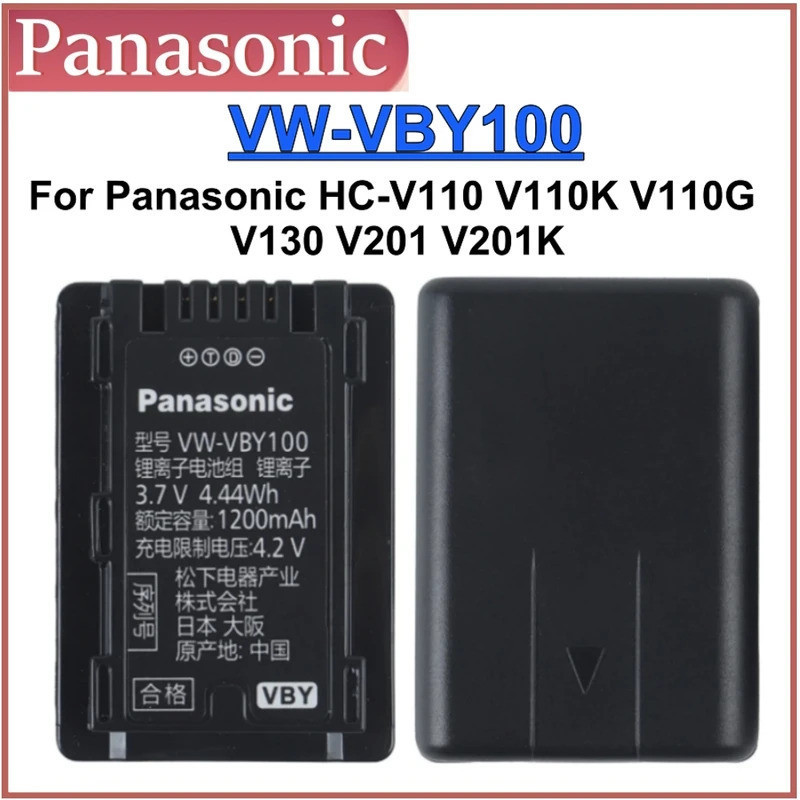 Original VW-VBY100 1200mAh แบตเตอรี่สําหรับ Panasonic HC-V201 HC-V110 HC-V110GK HC-V110K HC-V110P HC