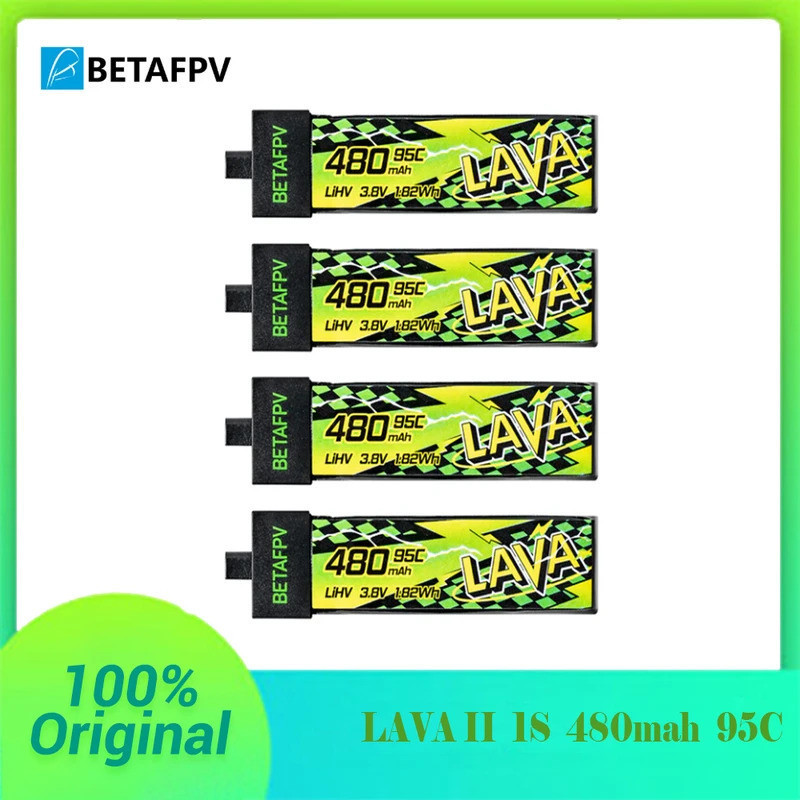 LAVA II 1S 480mah 95C แบตเตอรี่สําหรับ Air75, Meteor75 Pro, Cetus Pro, Cetus X Whoop Drone FPV Racin