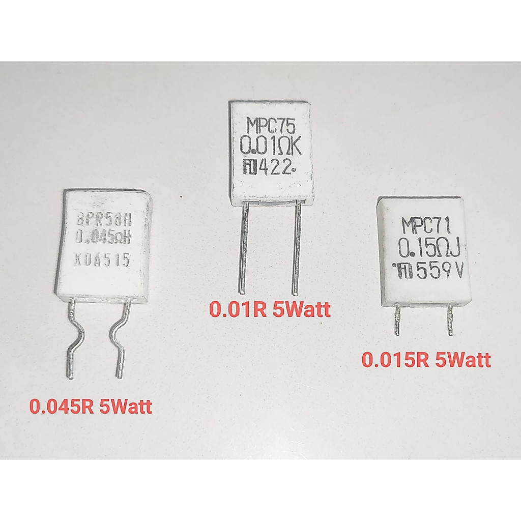 0.01R , 0.15R , 0.045R 5Watt 5วัตต์ Cement Resistor เลือกสินค้า ของใหม่และมือสอง