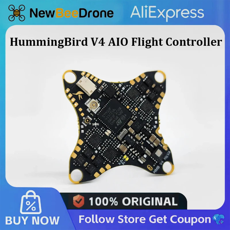 NewBeeDrone Hummingbird V4 AIO Flight Controller ExpressLRS (ELRS)2.4g พร้อม 25-400mw VTX สําหรับ Hu