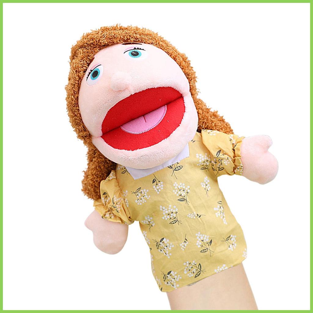 ครอบครัวตุ๊กตาหุ่นมือเล่าเรื่อง Plush Puppet Soft Storytelling Plush Puppet Theater แสดงหุ่น laywnet