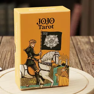 JOJO ไพ่ทาโรต์ดาดฟ้ากล่องแข็ง, 80 ชิ้น 12x7 ซม. นูนสองด้านอะนิเมะไพ่ทาโรต์ Bizarre Adventure Tarot Deck