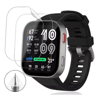 กระจกนิรภัยป้องกันหน้าจอสําหรับ Huami Amazfit Bip Max A2568 Full edge Coverage Anti-Scratch 3D ฟิล์มป้องกัน