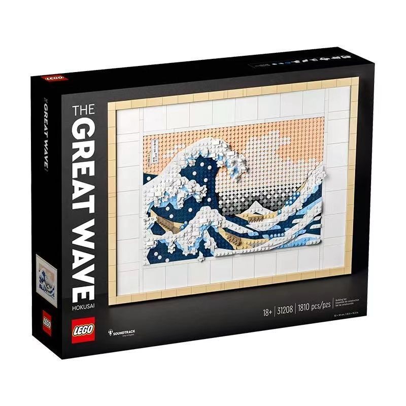 [] 31208 Kanagawa Surfing Art Mural Building Blocks ของเล่นเพื่อการศึกษาของขวัญชาย