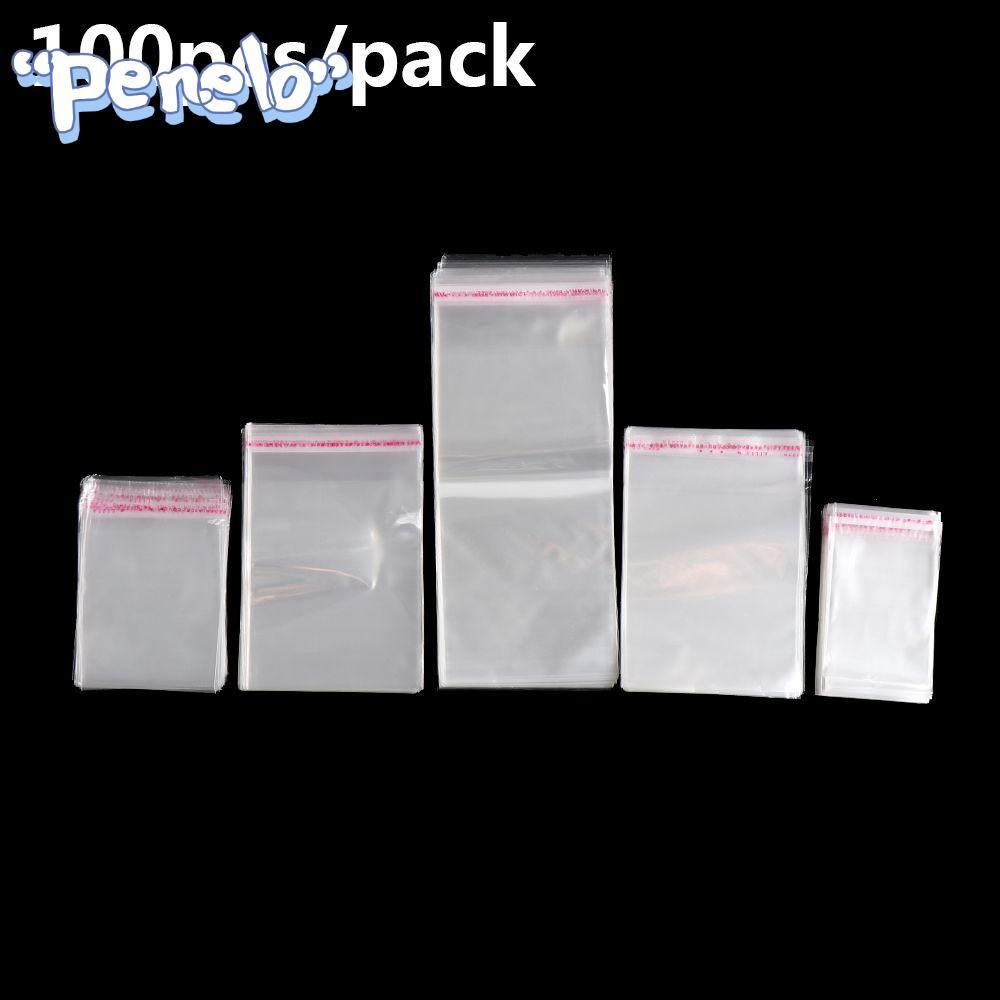 PENELO 100 ชิ้น Self กาวกระเป๋าแฟชั่น OPP Cellophane อุปกรณ์จัดงานแต่งงานซีลกระเป๋า