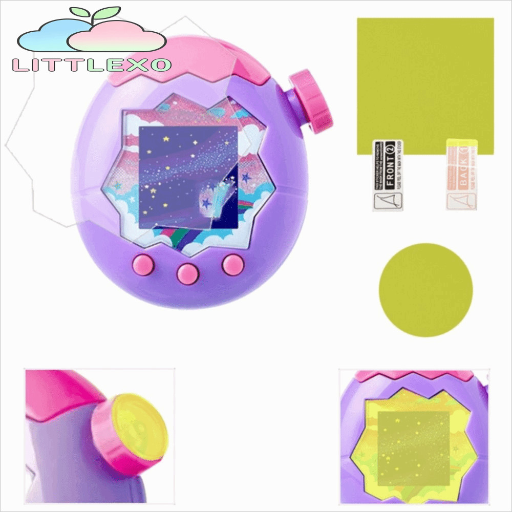 LITTLEX 1/3 ชิ้นแผงฝาครอบป้องกัน,HD Anti-scratch Soft Screenป้องกันฟิล์ม,TPUสีเหลืองป้องกันหน้าจอสําหรับTamagotchi ParadiseสําหรับTamagotchi Paradise