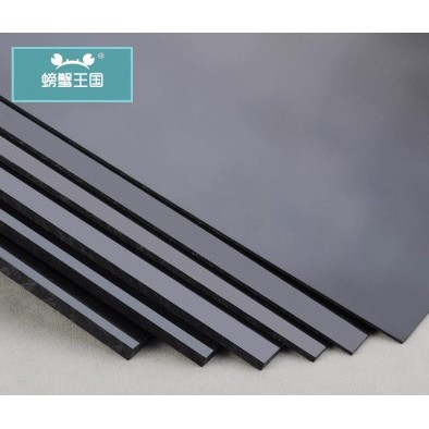 0.5/1/2/3/5/6mm หนา 1 * 1m/1 * 2m Black abs Plastic Sheet Plastic Sheet Model Material