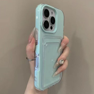 Candy Color 2in1 Card Bag Phone Case For iPhone 12 13 14 15 16 Pro Max 16 11 PC Wallet Shockproof Bumper Back Cases Cover