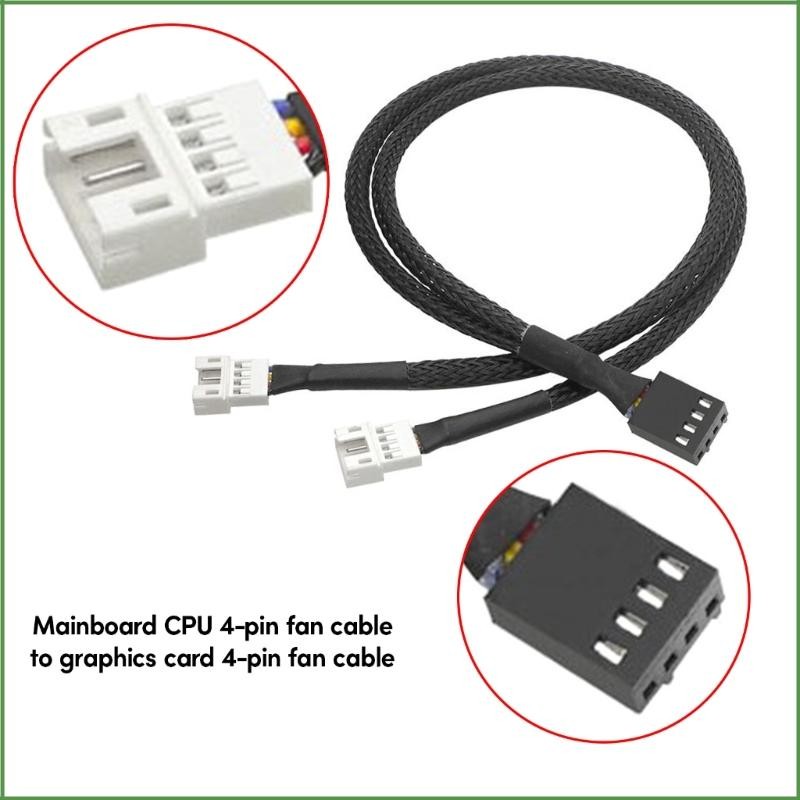 BON 1 2Ways 4 Pin PWM Splitter 4Pin PWM Female To 4Pin PWM Adapter Cable for PC
