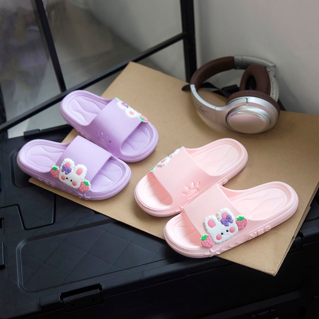 รองเท้าแตะเด็กกระต่าย สบายๆ เหมาะสำหรับเด็กชายและเด็กหญิง รองเท้าแตะอาบน้ำ เหมาะสำหรับชายหาด - รูปที่ 3