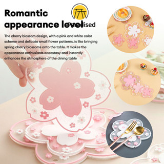 PAซากุระซิลิโคนฉนวนกันความร้อนเสื่อร้านอาหารหม้อเสื่อโต๊ะเสื…