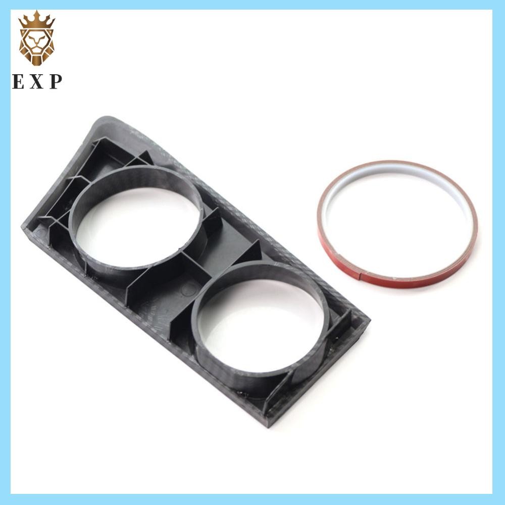 [explosion1.th] คอนโซลกลางที่วางแก้วกลอสสีดําคอนโซลกลางที่วางแก้วแผงฝาครอบคาร์บอนไฟเบอร์สําหรับ BMW 