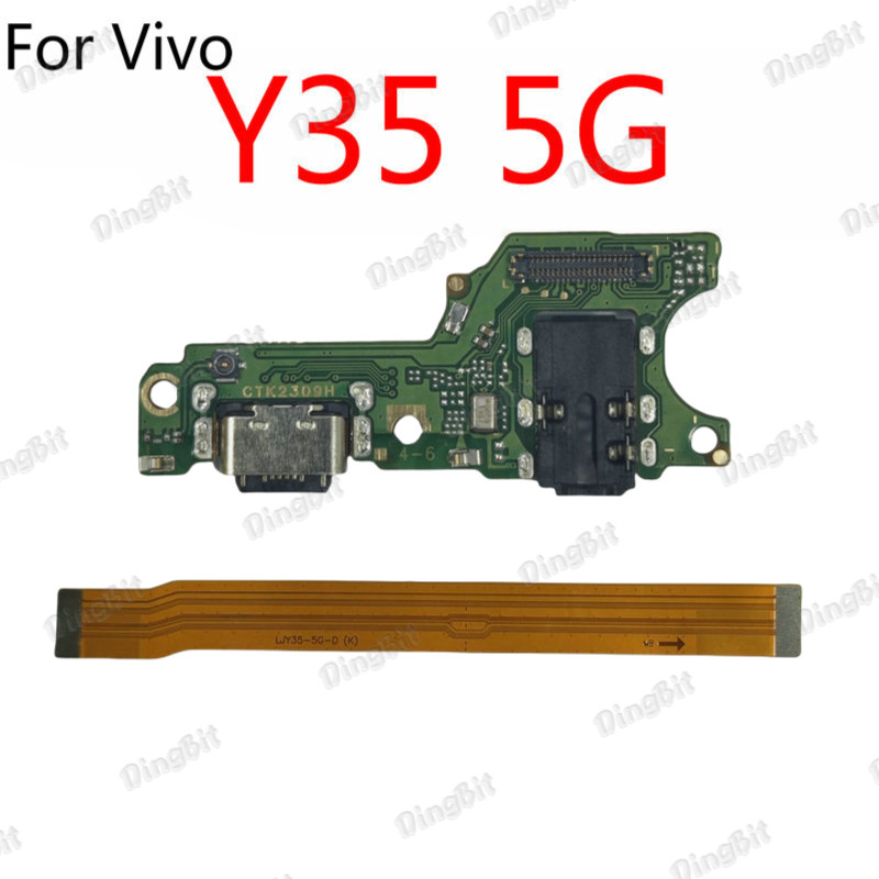 สําหรับ Vivo Y35 5G USB แท่นชาร์จพอร์ตบอร์ดเชื่อมต่อเมนบอร์ดหลัก Flex Cable