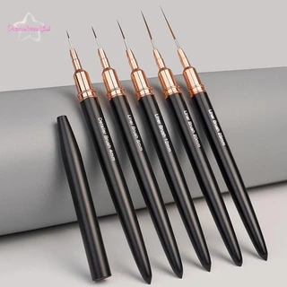 <DBFl-t> 5 ชิ้น/เซ็ต Nail Art Liner แปรงสําหรับ Striping ภาพวาดออกแบบ,เจล Liner Nail Art แปรงสําหรับเล็บ 7/9/11/15/20 มม.ใหม่