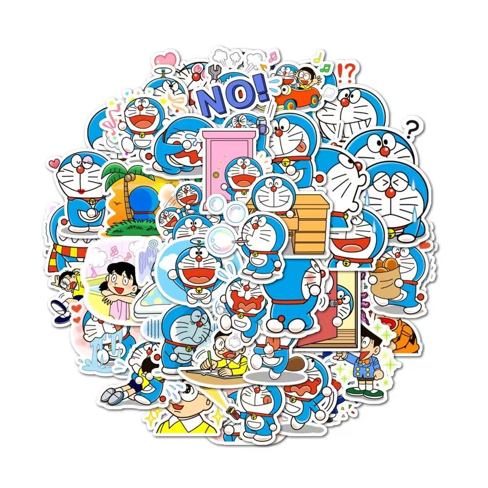 สติ๊กเกอร์โดราเอมอน 40 ชิ้น - สติ๊กเกอร์ตกแต่งแสนสนุกสําหรับแล็ปท็อป โทรศัพท์ และของใช้ในชีวิตประจําวัน