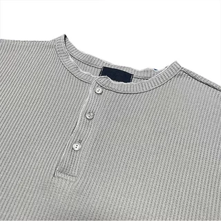 เสื้อ Henley สไตล์แคชวล เสื้อยืดแขนยาวทรงหลวม ระบายอากาศได้ดี เหมาะสำหรับสวมใส่ทุกวัน
