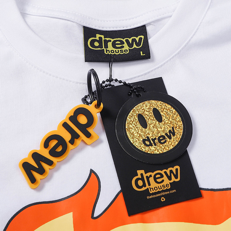 DRAW HOUSE 21SS เสื้อยืดแขนสั้น ออกแบบด้วยหน้ายิ้ม ลูกไฟ และโลก