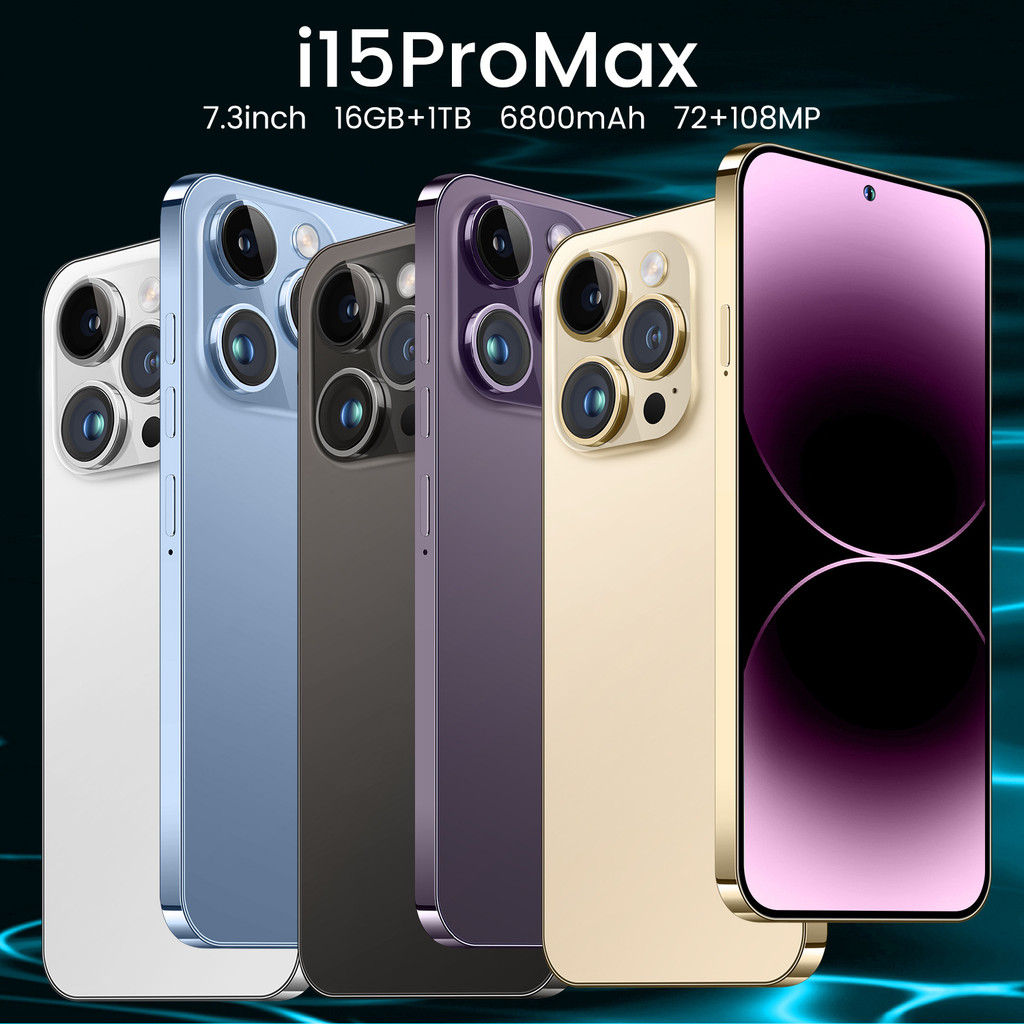[จัดส่งในวันเดียวกัน] สไตล์ใหม่ i15 Pro Max 3+213 โทรศัพท์มือถือ Android 4G หน้าจอขนาดใหญ่ 24 ซม.