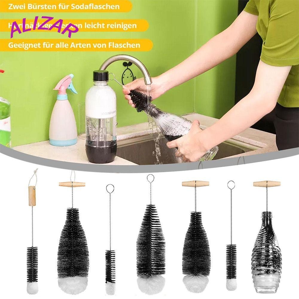 ALIZAR Soda Stream Bottle Brush เครื่องมือทําความสะอาดห้องครัวคุณภาพสูง แปรงทําความสะอาดอเนกประสงค์
