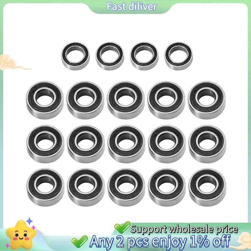 19 ชิ้นสีดําปิดผนึกแบริ่งสําหรับ Slash 2WD Bandit Stampede 2WD 1/10 RC รถอะไหล่อัพเกรดอุปกรณ์เสริม