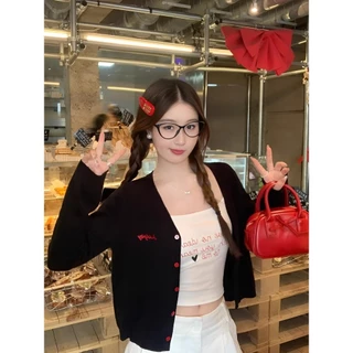 kitty.vogue พร้อมส่ง เสื้อคลุม เสื้อแขนยาวผู้หญิง เสื้อคาร์ดิแกนแขนยาว ผ้าไหมพรม สีน่ารักใส่สบาย เกาหลีมาก-Z-K117