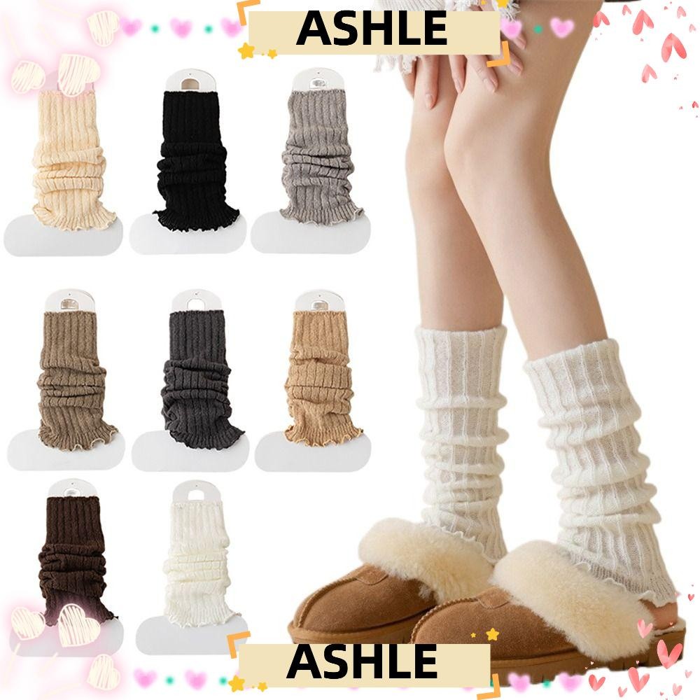 ASHLE Lolita ถุงเท้าถักน่ารักและอบอุ่น เหมาะสำหรับฤดูหนาว