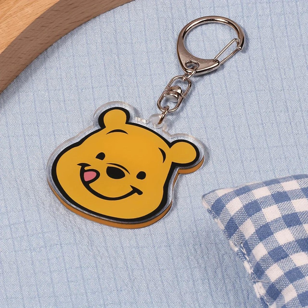 1/4pcs Disney Anime Winnie The Pooh อะคริลิคพวงกุญแจ Kawaii Winnie Bear Piglet Eeyore อุปกรณ์เสริมการ์ตูนเด็ก Party ของขวัญ