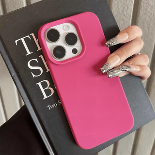 จัดส่งในพื้นที่ เคสนิ่ม TPU สีลูกกวาด เรียบง่าย เคสหนัง For iPhone16 11 15 14 13 12 Pro max XS XR XSMAX 7 Plus 8 Plus