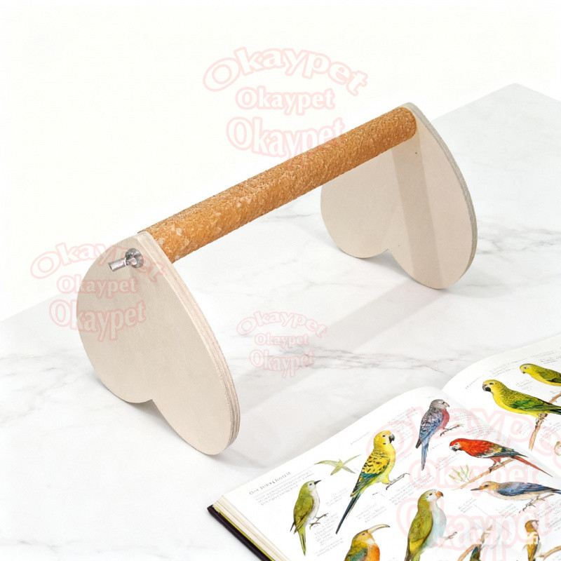 ของเล่นนก คอนยืนนกแก้ว คอนไม้ คอนลับเล็บ คอนสามเหลี่ยม สำหรับนกแก้ว คอนยืนไม้ คอนนก นกหงส์หยก - รูปที่ 7