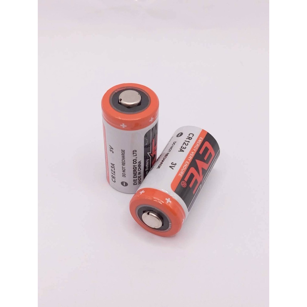 แท้คุณภาพ CR123 แบตเตอรี่ cr123a cr123 EVE แบตเตอรี่ cr123a cr123 EVE ถ่ายจากงานจริง