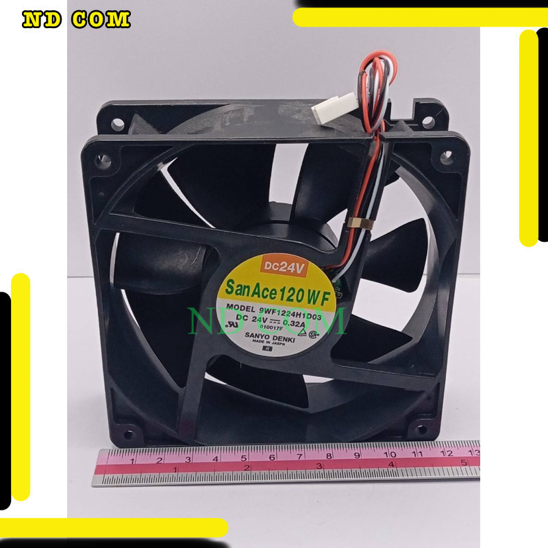 สุดคุ้ม! พัดลม 4" 24v 3สาย DC24V San Ace 120 W F MODEL 9WF1224H1D03 DC 24V 0.32A